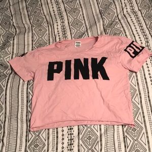 size small PINK crop top